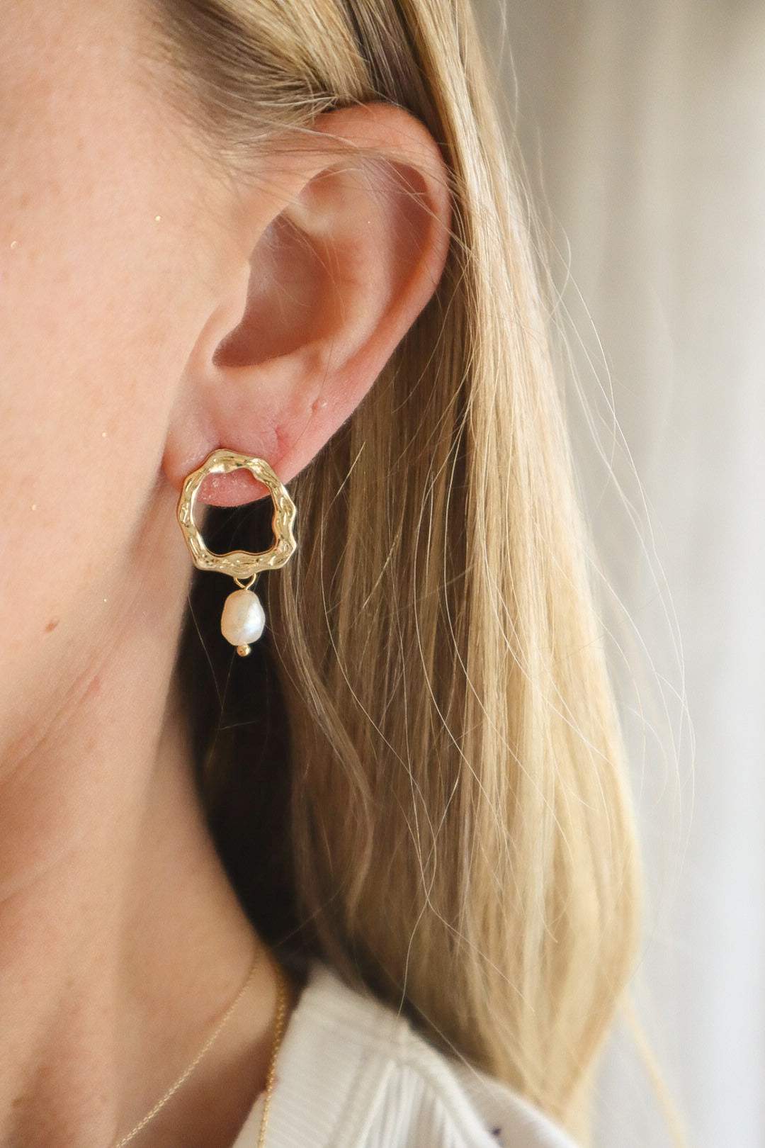 VALENTINE’S DAY Boutique | Organic Drop Pearl Studs