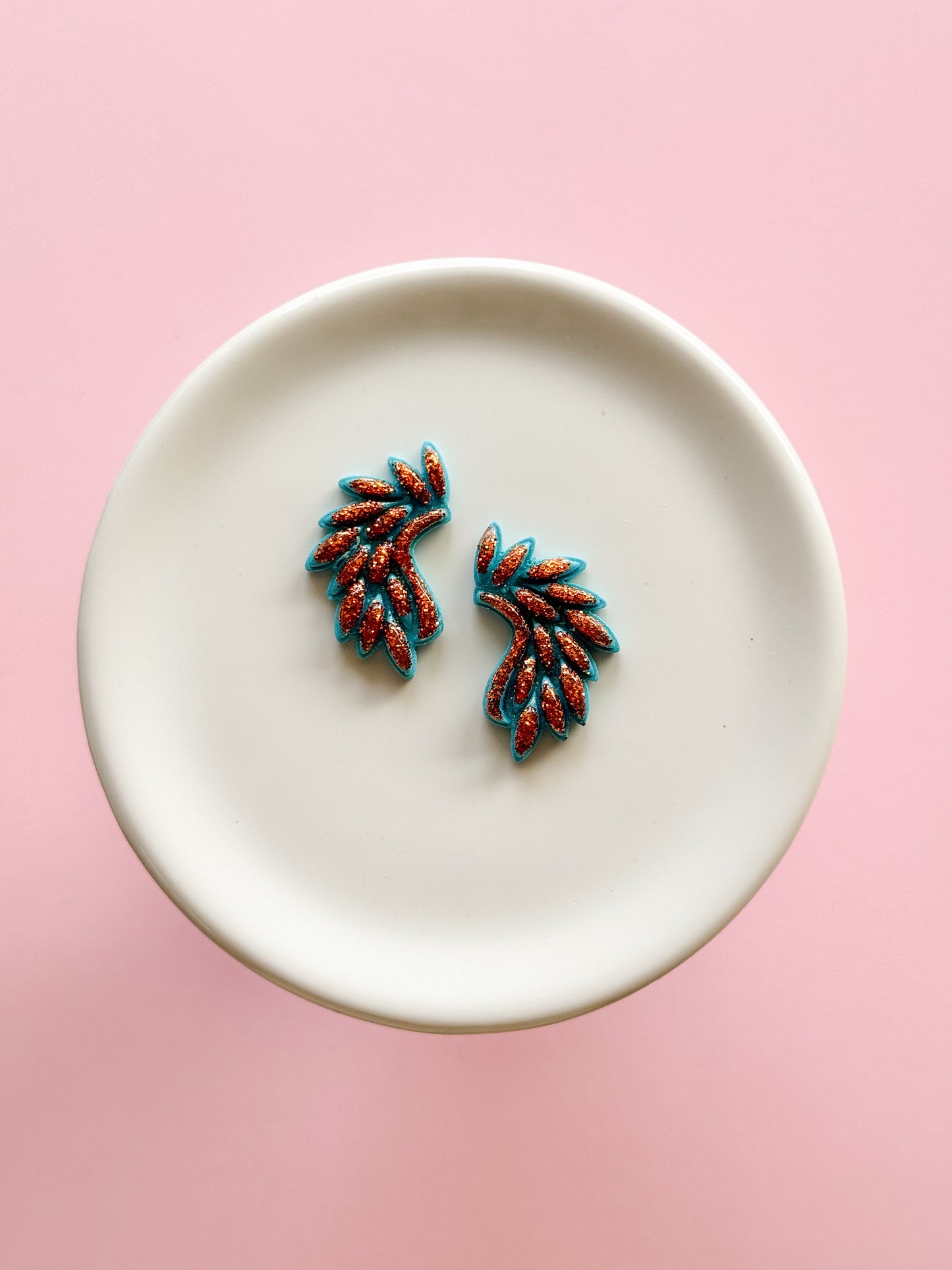 Showgirl Feather Studs
