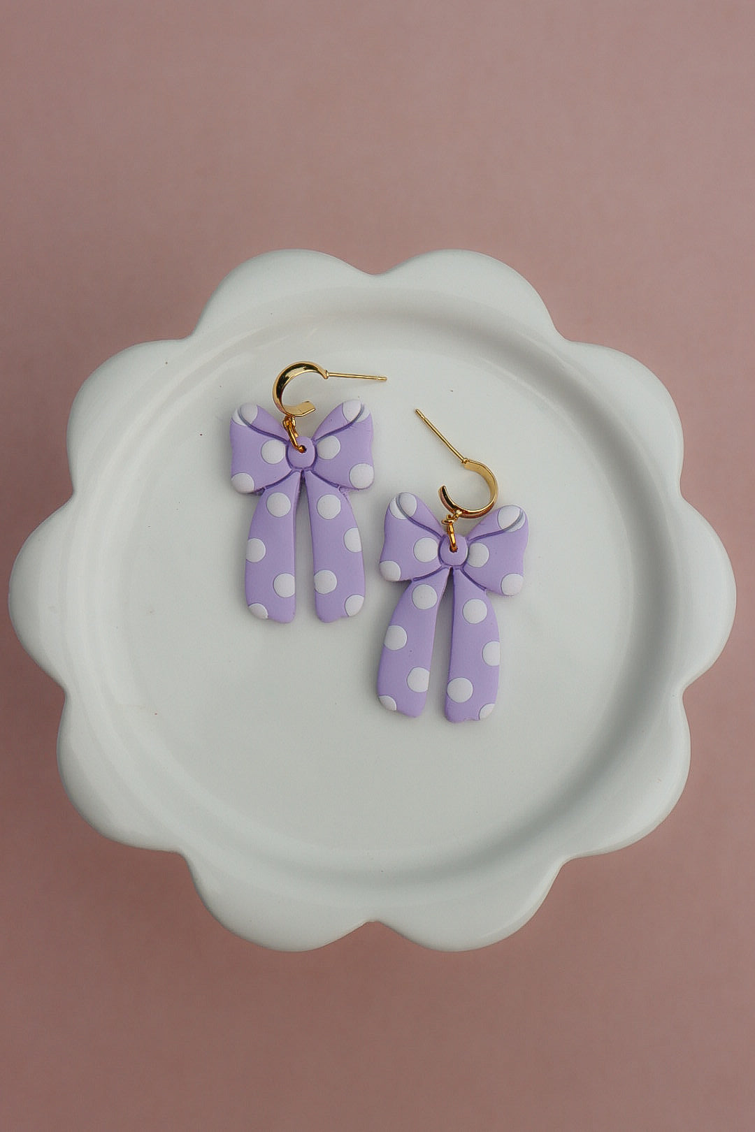 Purple Polkadot Bow