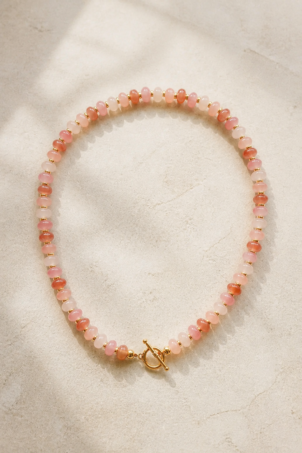 Pink Pixie Toggle Necklace | Gold filled 16”