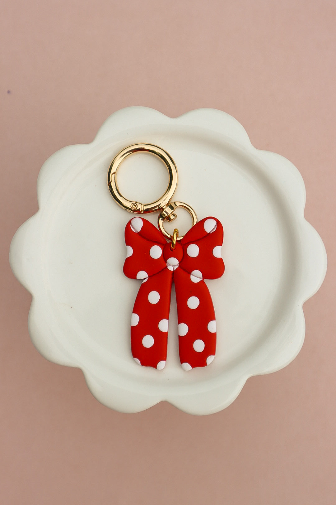 Polkadot Bow Bag Charm