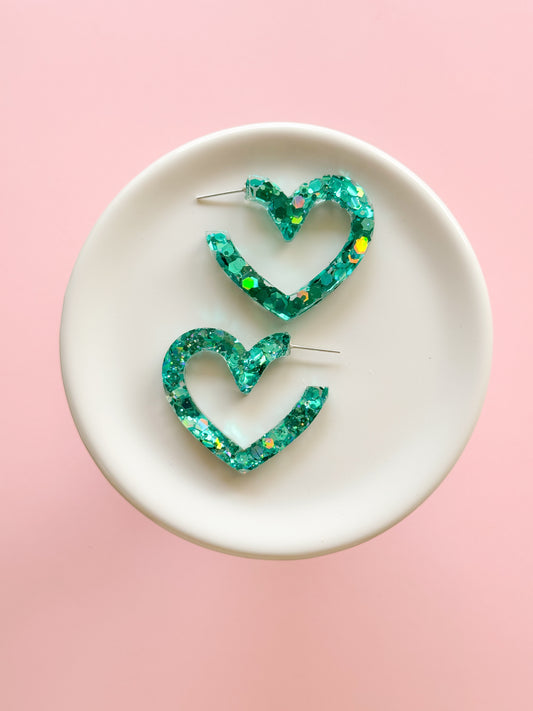 Showgirl Hoops | Teal
