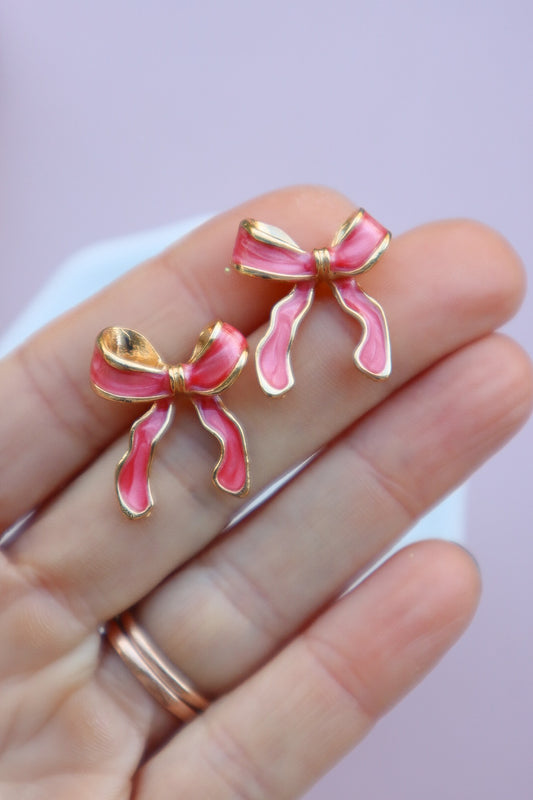 Boutique | Red Bow Studs