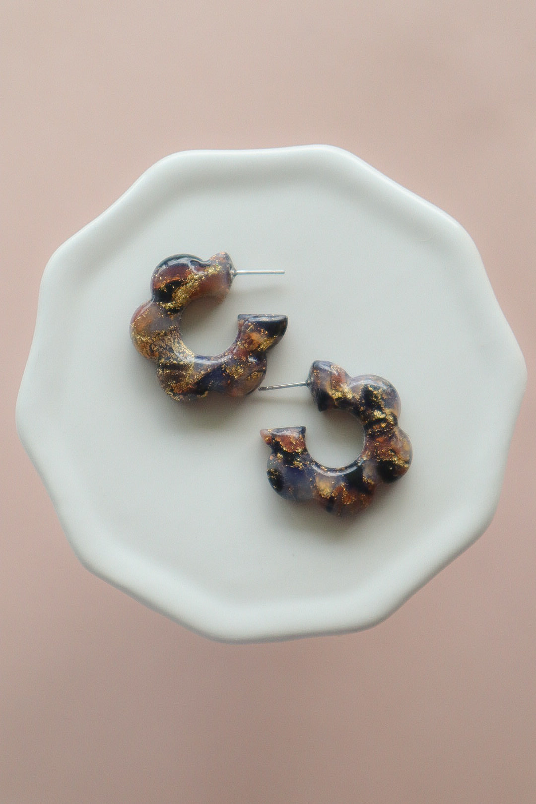 Tortoise Scallop Hoops