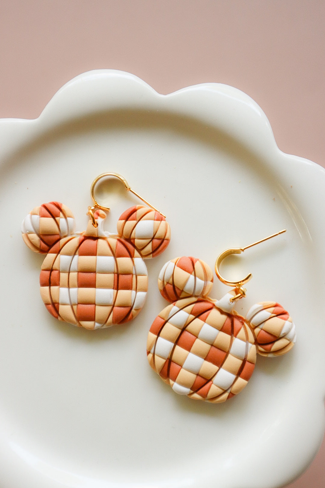 Orange Plaid Magical Mouse Pumpkin