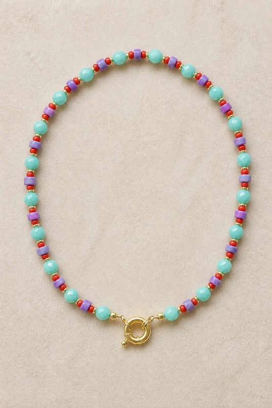 Mermaid Princess Necklace | 16” Gold Filled Charm Clasp