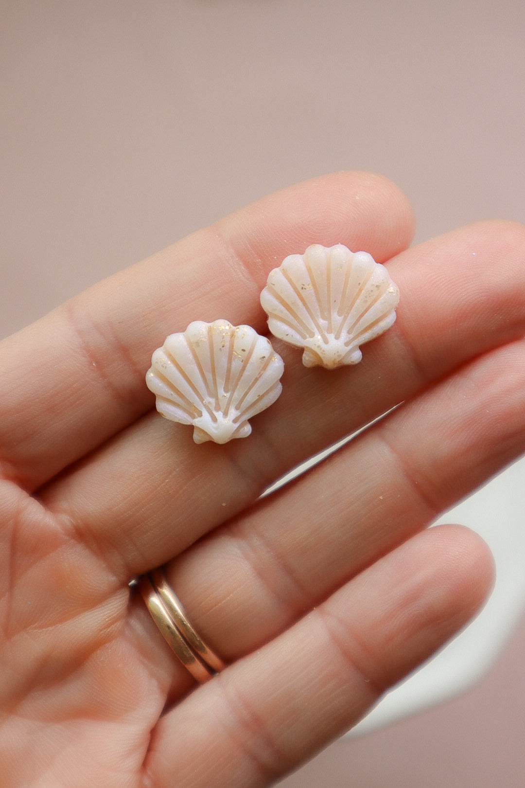 Seaside Seashell Studs