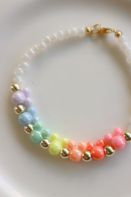 Rainbow Magical Mouse Bracelet (6.75” + 2” extender)