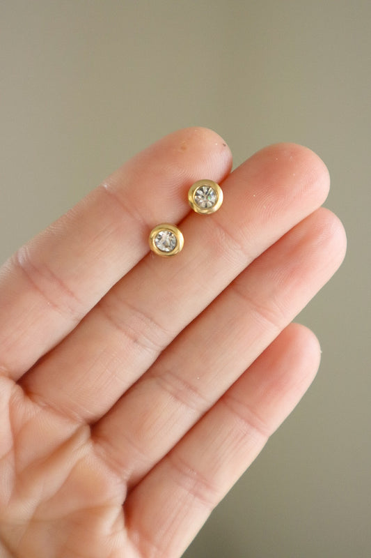 Boutique | CZ Bezel Studs