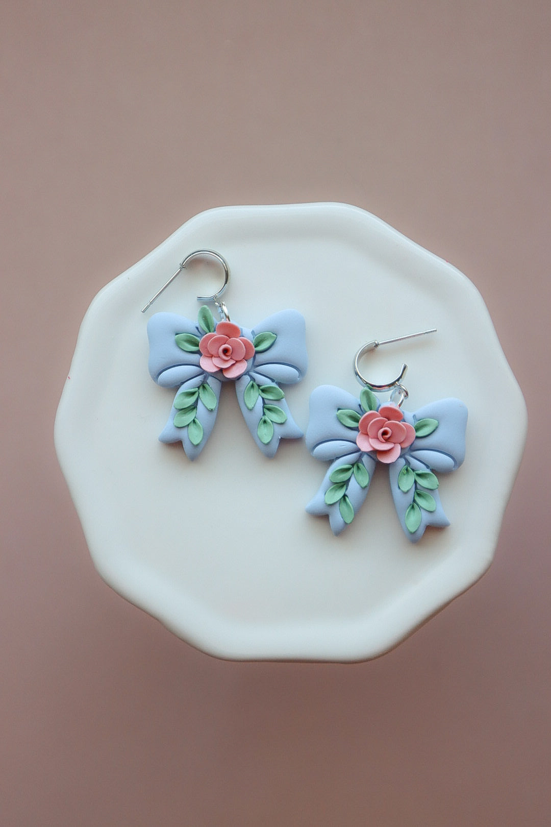 Regal Rose Bow | Light Blue