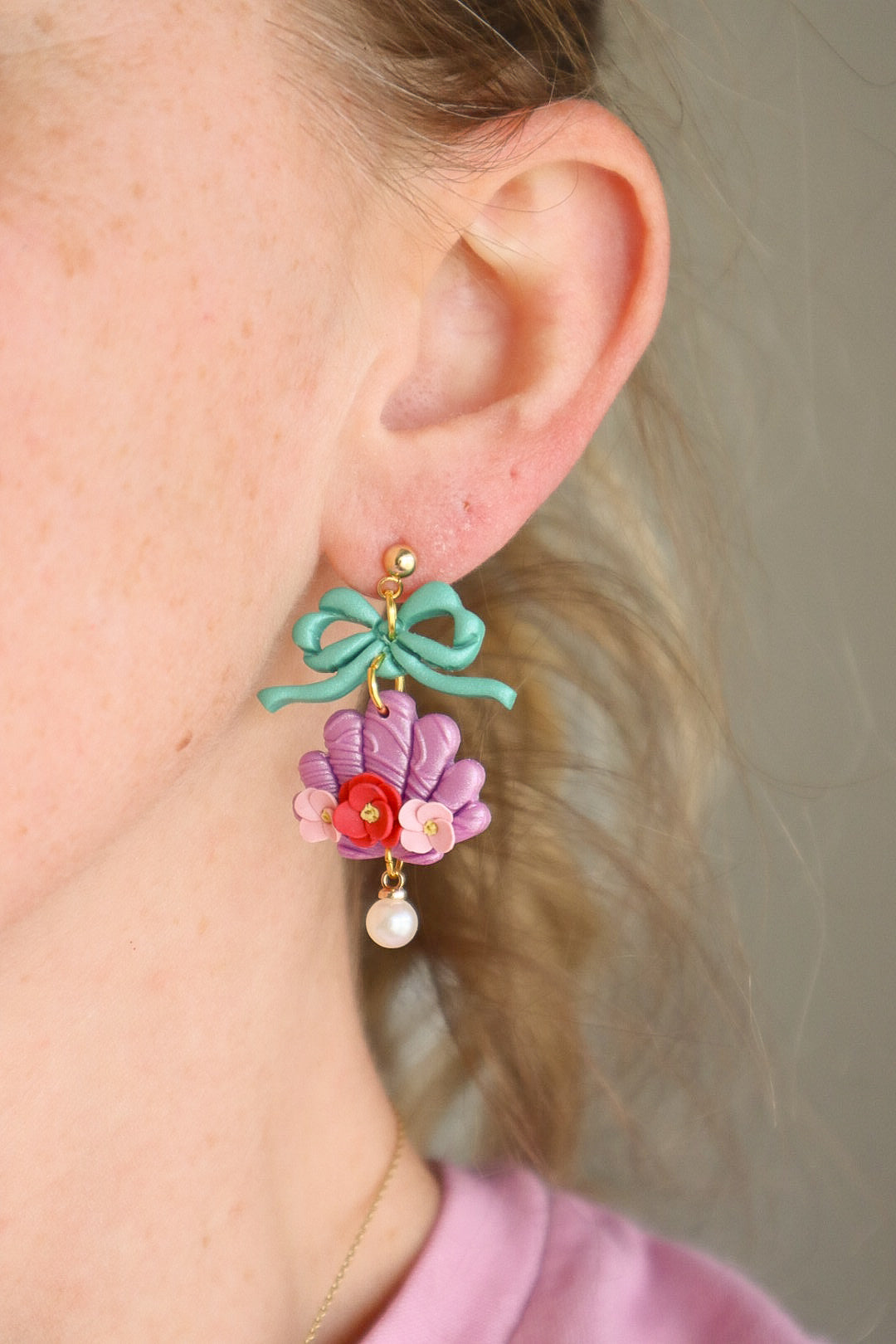 Mermaid Princess Floral Shell