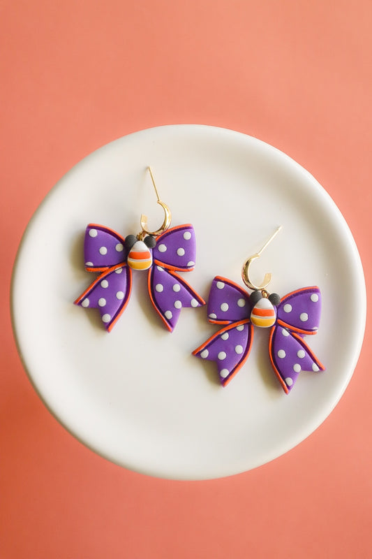Glow in the Dark Candy Corn Bow