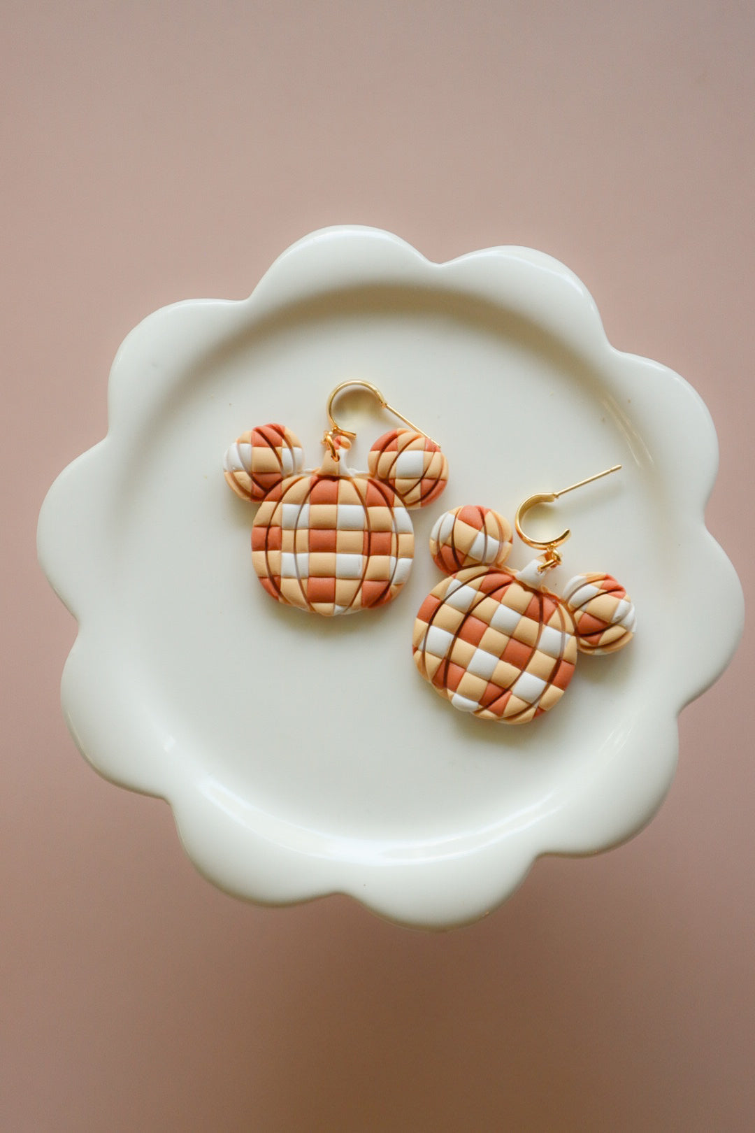 Orange Plaid Magical Mouse Pumpkin