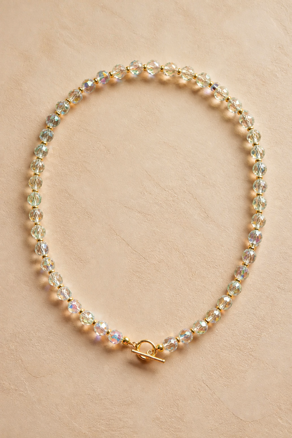 Glass Slipper | Gold Filled Toggle 17”