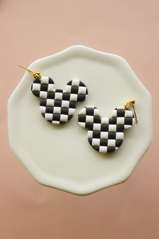 Black + White Checkered Mouse