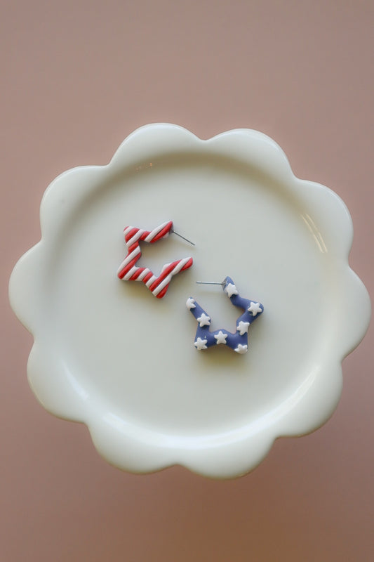 Stars & Stripes Hoops (25mm)