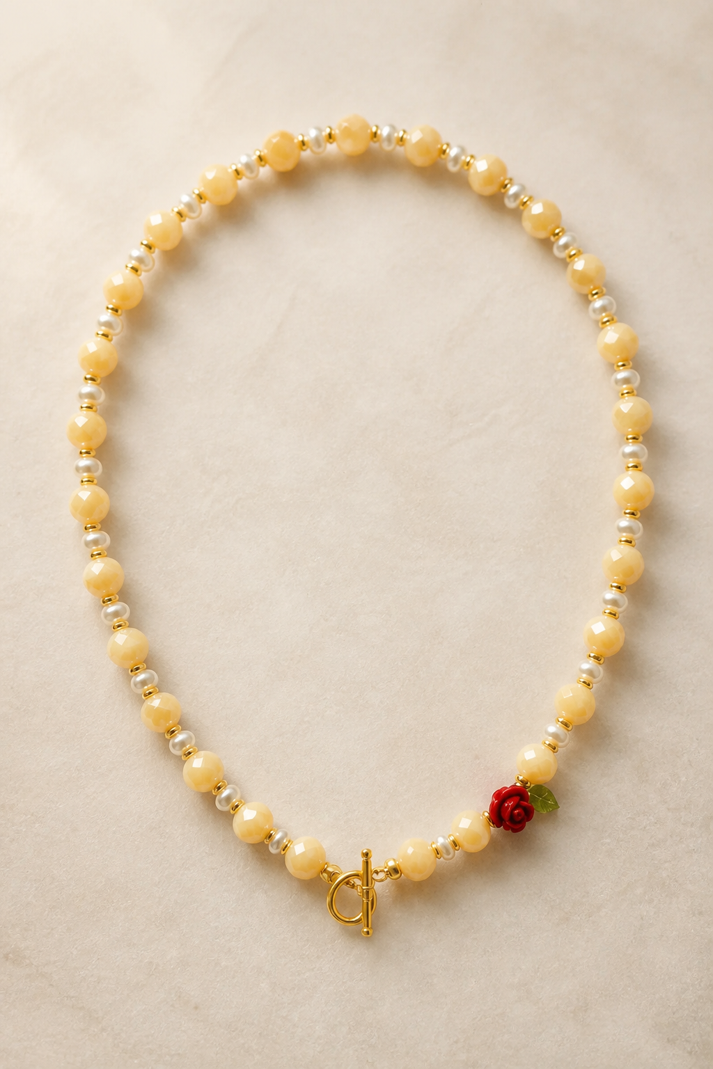 Enchanted Rose Princess Necklace | 16” Gold Filled Toggle