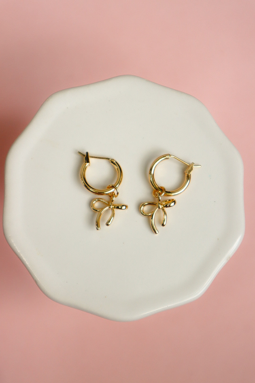 Gold Filled Fairytale Bow Hoops