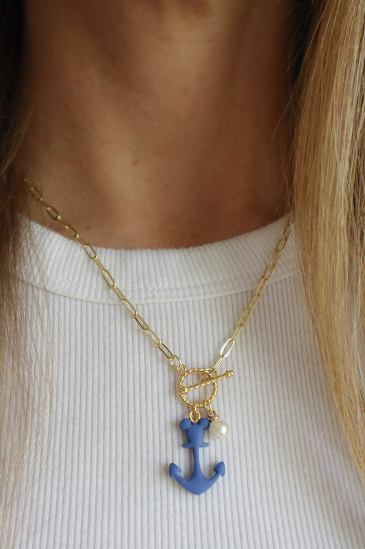 Anchor Cruise Gold Filled Toggle Necklace PRE ORDER SHIPPING ON OR BEFORE 5/26