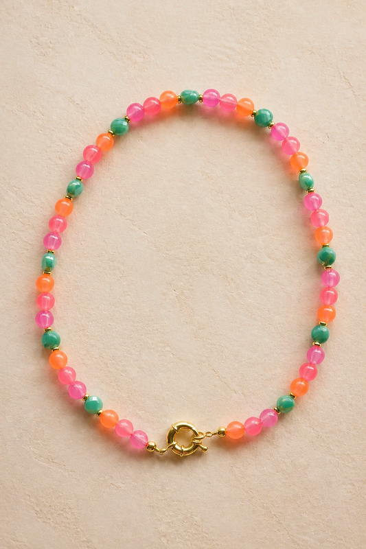 Royal Glow | Gold Filled Charm Clasp 17”