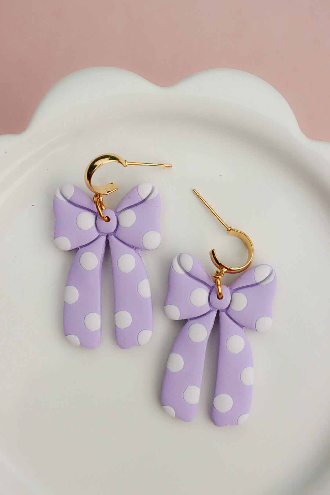 Purple Polkadot Bow