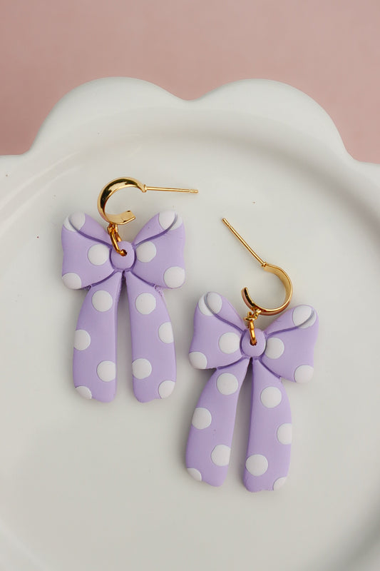 Purple Polkadot Bow
