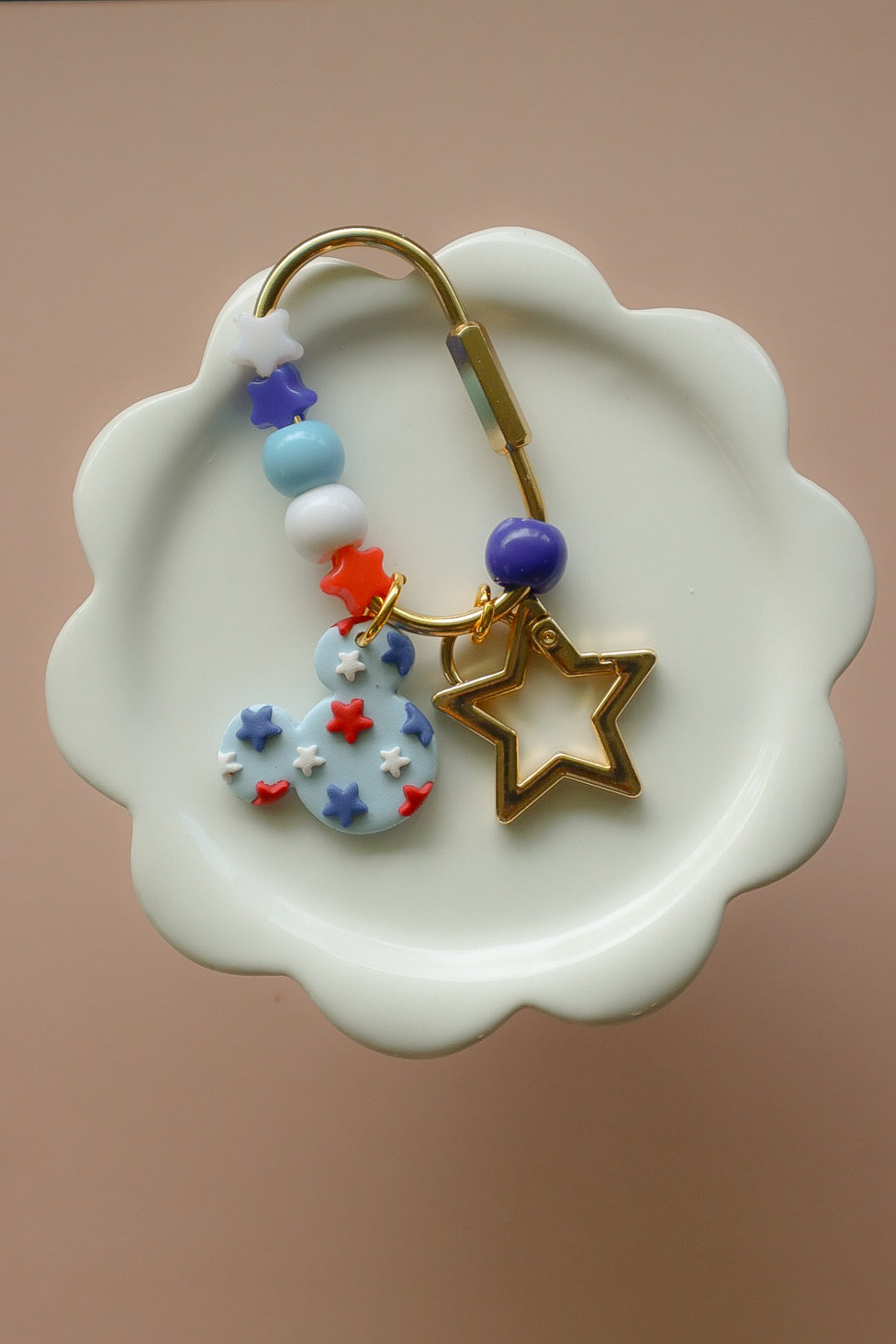 Red White & Blue Carabiner Bag Charm