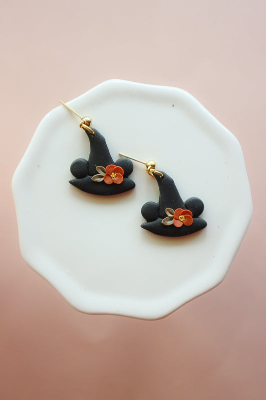 Magical Mouse Floral Witch Hat