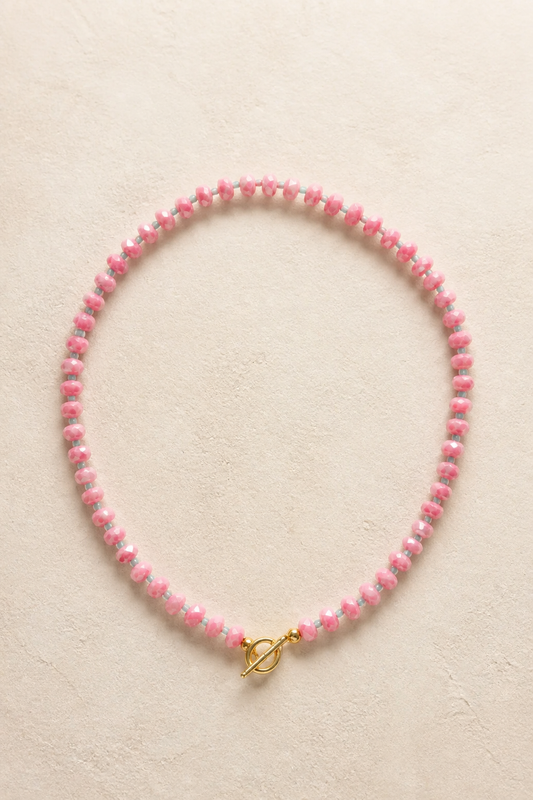 Pink Pixie Necklace | 16” Gold Filled Toggle Clasp